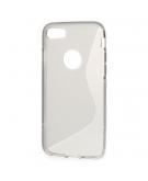 Shop4 - iPhone 7 Hoesje - Zachte Back Case S Shape Grijs