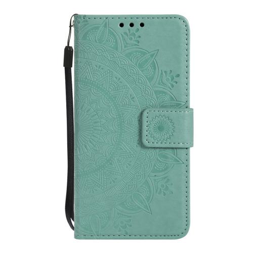 Shop4 - iPhone SE (2020) Hoesje - Wallet Case Mandala Patroon Mint Groen