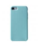 Shop4 - iPhone SE (2020) Hoesje - Zachte Back Case Mat Licht Blauw