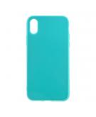 Shop4 - iPhone X Hoesje - Zachte Back Case Glans Turquoise