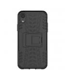 Shop4 - iPhone Xr Hoesje - Extreme Back Case met Kickstand Zwart