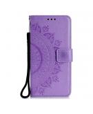 Shop4 - iPhone Xr Hoesje - Wallet Case Mandala Patroon Paars