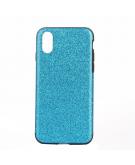 Shop4 - iPhone Xs Hoesje - Zachte Back Case Glitter Blauw