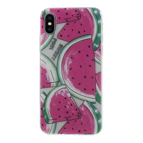 Shop4 - iPhone Xs Hoesje - Zachte Back Case Watermeloenen