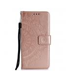 Shop4 - iPhone Xs Max Hoesje - Wallet Case Mandala Patroon Rosé Goud
