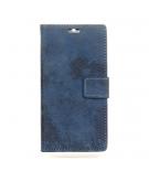 Shop4 - iPhone Xs Max Hoesje - Wallet Case Vintage Donker Blauw