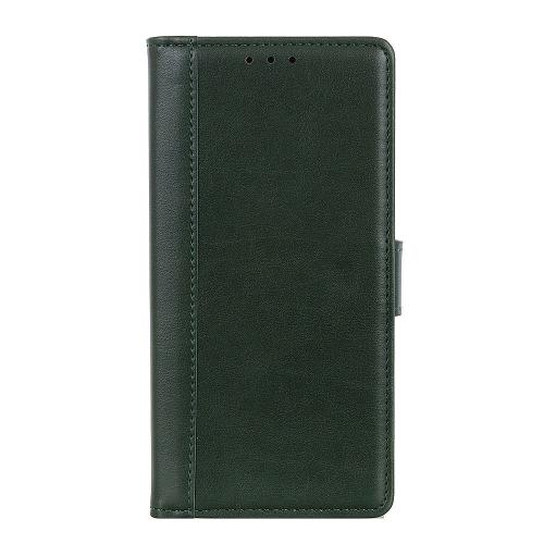 Shop4 - LG Q60 Hoesje - Wallet Case Grain Groen