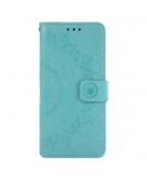 Shop4 - Motorola Moto E7i Power Hoesje - Wallet Case Mandala Patroon Mint Groen