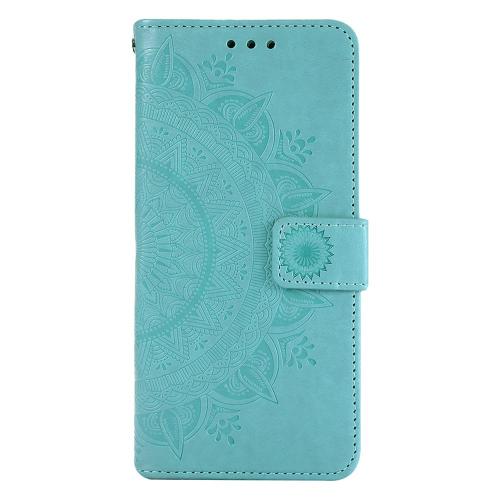 Shop4 - Motorola Moto E7i Power Hoesje - Wallet Case Mandala Patroon Mint Groen