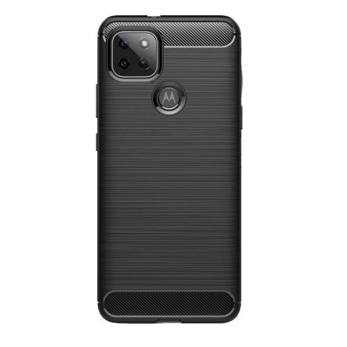 Shop4 - Motorola Moto G9 Power Hoesje - Zachte Back Case Brushed Carbon Zwart