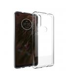 Shop4 - Motorola One Vision Hoesje - Zachte Back Case Transparant