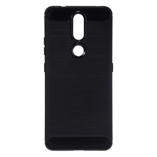 Shop4 - Nokia 2.4 Hoesje - Zachte Back Case Brushed Carbon Zwart