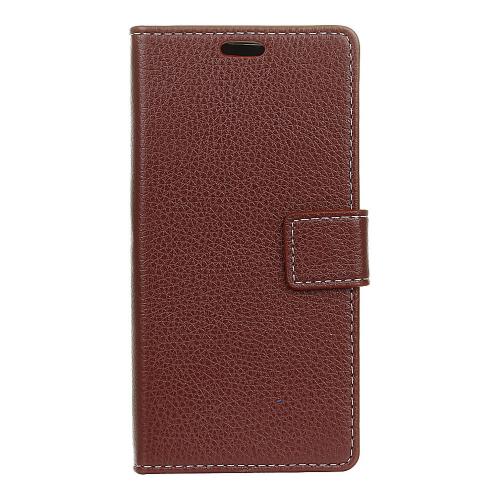 Shop4 - Nokia 9 PureView Hoesje - Wallet Case Lychee Bruin