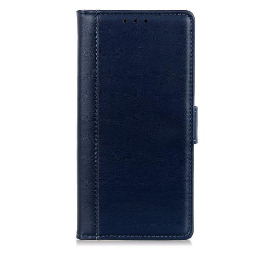 Shop4 - Oppo A72 Hoesje - Wallet Case Grain Blauw