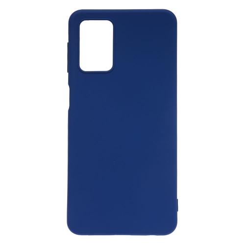Shop4 - Samsung Galaxy A02s Hoesje - Zachte Back Case Mat Donker Blauw