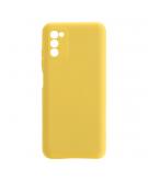 Shop4 - Samsung Galaxy A03s Hoesje - Zachte Back Case Mat Geel