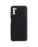Shop4 - Samsung Galaxy A03s Hoesje - Zachte Back Case Mat Zwart