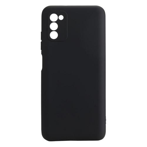 Shop4 - Samsung Galaxy A03s Hoesje - Zachte Back Case Mat Zwart