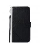 Shop4 - Samsung Galaxy A10 Hoesje - Wallet Case Vlinder Patroon Zwart