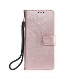 Shop4 - Samsung Galaxy A11 Hoesje - Wallet Case Mandala Patroon Rosé Goud