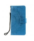 Shop4 - Samsung Galaxy A22 4G Hoesje - Wallet Case Mandala Patroon Blauw