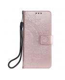 Shop4 - Samsung Galaxy A22 4G Hoesje - Wallet Case Mandala Patroon Rosé Goud