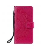 Shop4 - Samsung Galaxy A31 Hoesje - Wallet Case Mandala Patroon Roze