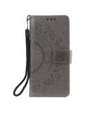Shop4 - Samsung Galaxy A32 5G Hoesje - Wallet Case Mandala Patroon Grijs