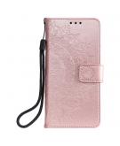 Shop4 - Samsung Galaxy A32 5G Hoesje - Wallet Case Mandala Patroon Rosé Goud