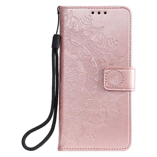 Shop4 - Samsung Galaxy A32 5G Hoesje - Wallet Case Mandala Patroon Rosé Goud