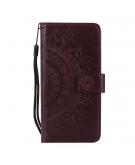 Shop4 - Samsung Galaxy A32 Hoesje - Wallet Case Mandala Patroon Donker Bruin