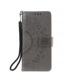 Shop4 - Samsung Galaxy A32 Hoesje - Wallet Case Mandala Patroon Grijs