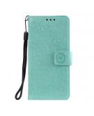 Shop4 - Samsung Galaxy A41 Hoesje - Wallet Case Mandala Patroon Mint Groen