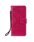 Shop4 - Samsung Galaxy A41 Hoesje - Wallet Case Mandala Patroon Roze