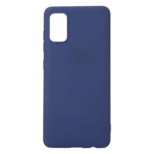 Shop4 - Samsung Galaxy A41 Hoesje - Zachte Back Case Mat Donker Blauw