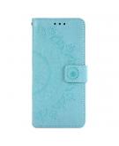 Shop4 - Samsung Galaxy A42 5G Hoesje - Wallet Case Mandala Patroon Mint Groen