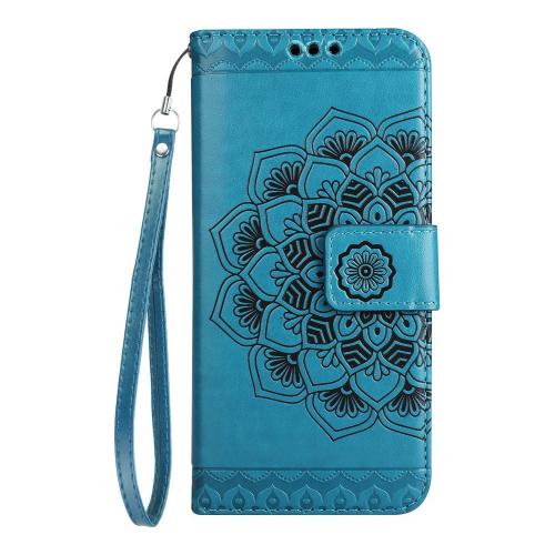 Shop4 - Samsung Galaxy A5 (2017) Hoesje - Wallet Case Vintage Mandala Blauw