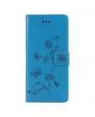 Shop4 - Samsung Galaxy A52 Hoesje - Wallet Case Vlinder Patroon Blauw