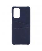 Shop4 - Samsung Galaxy A52s 5G Hoesje - Harde Back Case Cabello met Pasjeshouder Blauw