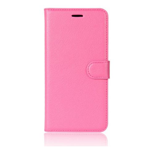 Shop4 - Samsung Galaxy A8 (2018) Hoesje - Wallet Case Lychee Licht Roze