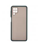 Shop4 - Samsung Galaxy M12 Hoesje - Bumper Back Case Donker Groen