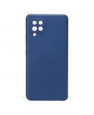 Shop4 - Samsung Galaxy M12 Hoesje - Zachte Back Case Mat Donker Blauw