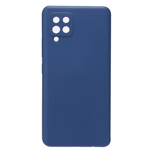 Shop4 - Samsung Galaxy M12 Hoesje - Zachte Back Case Mat Donker Blauw