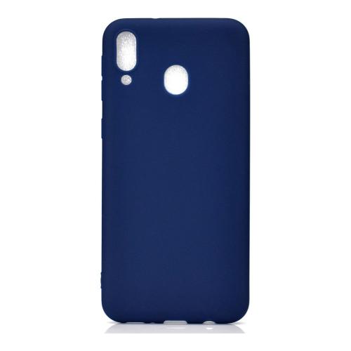 Shop4 - Samsung Galaxy M20 Hoesje - Zachte Back Case Mat Donker Blauw