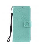Shop4 - Samsung Galaxy M21 Hoesje - Wallet Case Mandala Patroon Mint Groen