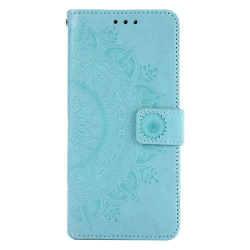 Shop4 - Samsung Galaxy M22 Hoesje - Wallet Case Mandala Patroon Mint Groen