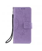 Shop4 - Samsung Galaxy M22 Hoesje - Wallet Case Mandala Patroon Paars