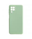 Shop4 - Samsung Galaxy M22 Hoesje - Zachte Back Case Mat Mint Groen
