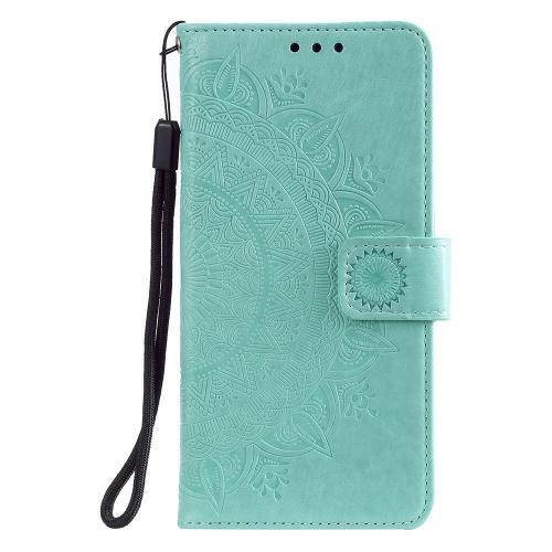 Shop4 - Samsung Galaxy M31s Hoesje - Wallet Case Mandala Patroon Mint Groen