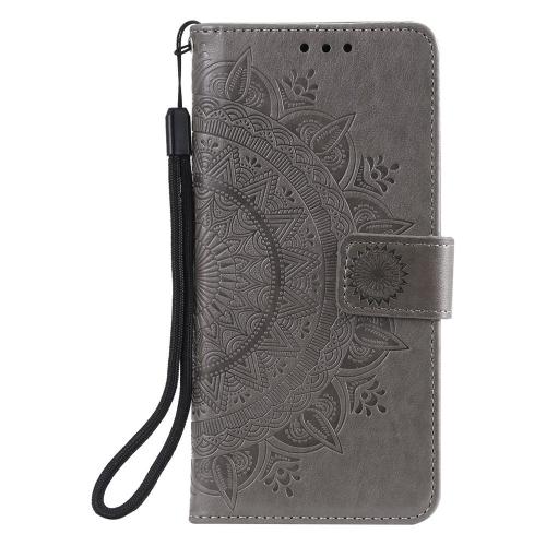 Shop4 - Samsung Galaxy M51 Hoesje - Wallet Case Mandala Patroon Grijs